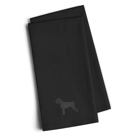 Carolines Treasures Giant Schnauzer Black Embroidered Kitchen Towel, Set of 2 BB3473BKTWE